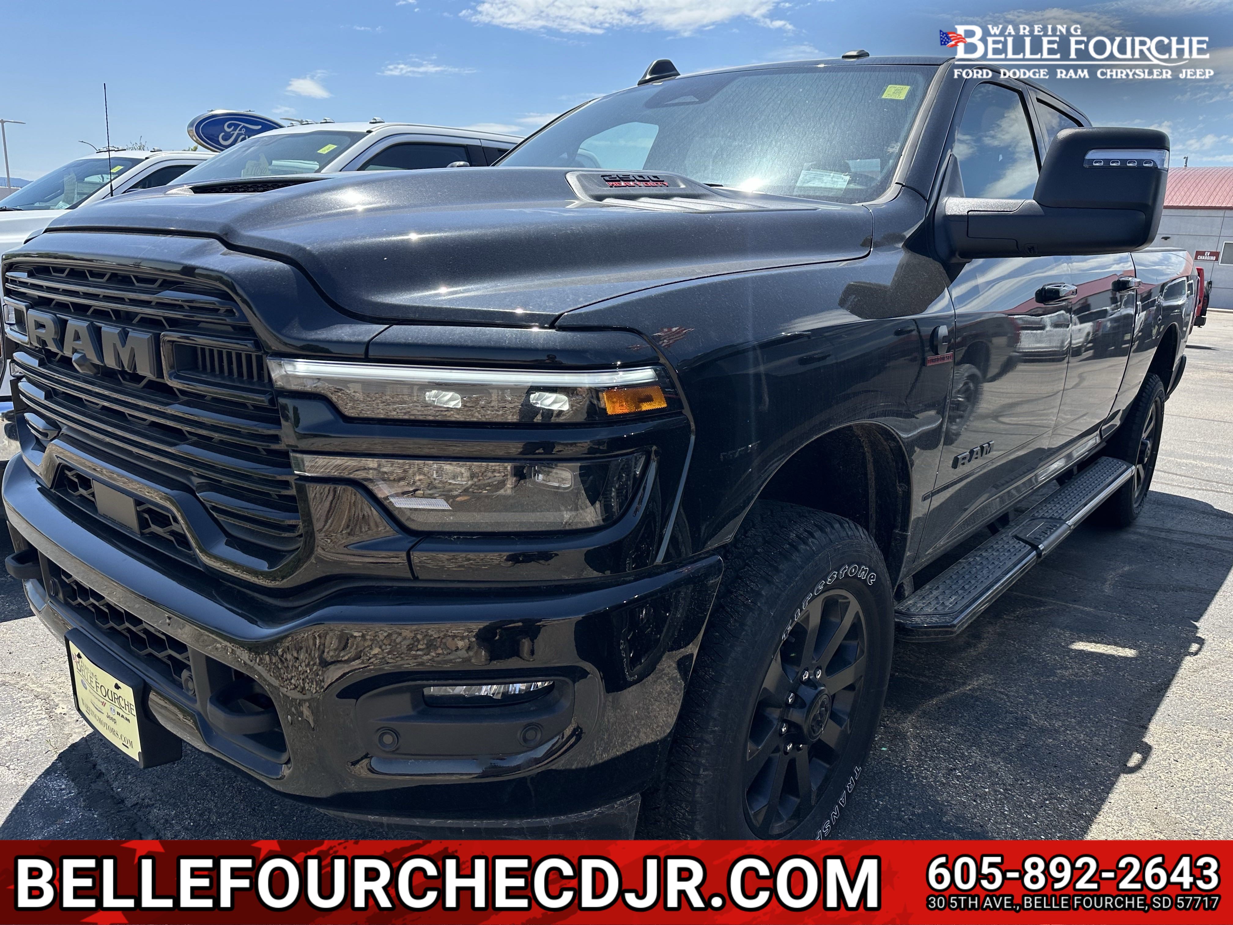 New 2025 Diamond Black Crystal Pearlcoat Ram Laramie image 1