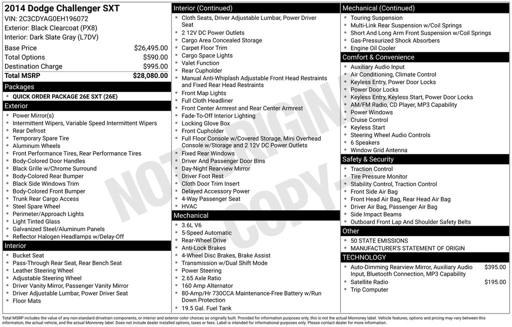2014 Dodge Challenger SXT's photo