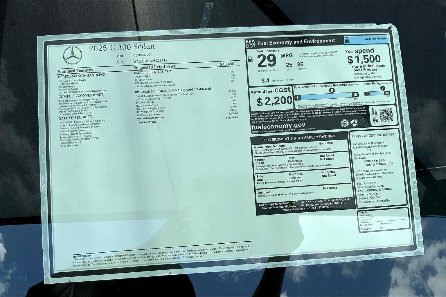 2025 Mercedes Benz C 300 photo 19