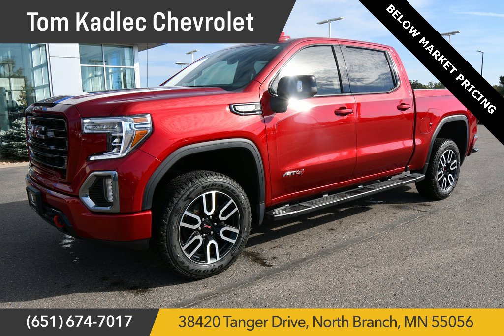 Certified 2021 GMC Sierra 1500 AT4 with VIN 3GTP9EELXMG380891 for sale in North Branch, Minnesota