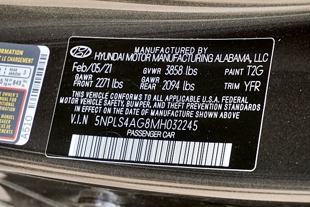 Used 2021 Gray Hyundai SEL image 31