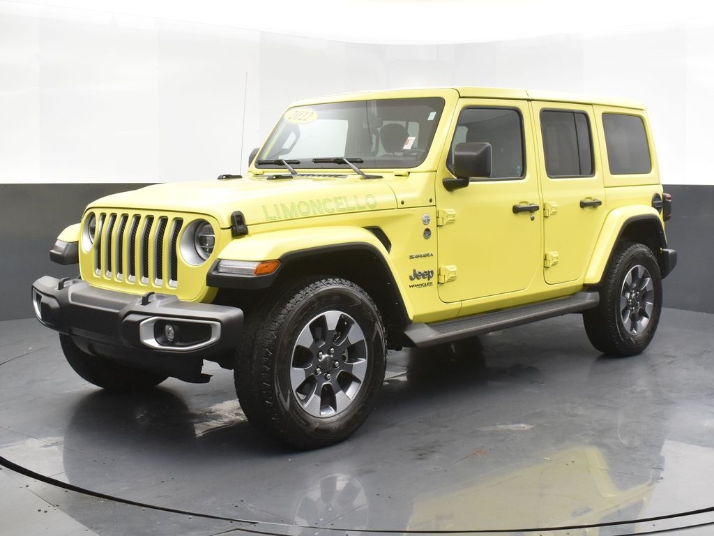 Used 2022 Jeep Wrangler Unlimited Sahara with VIN 1C4HJXEG9NW244684 for sale in Kansas City