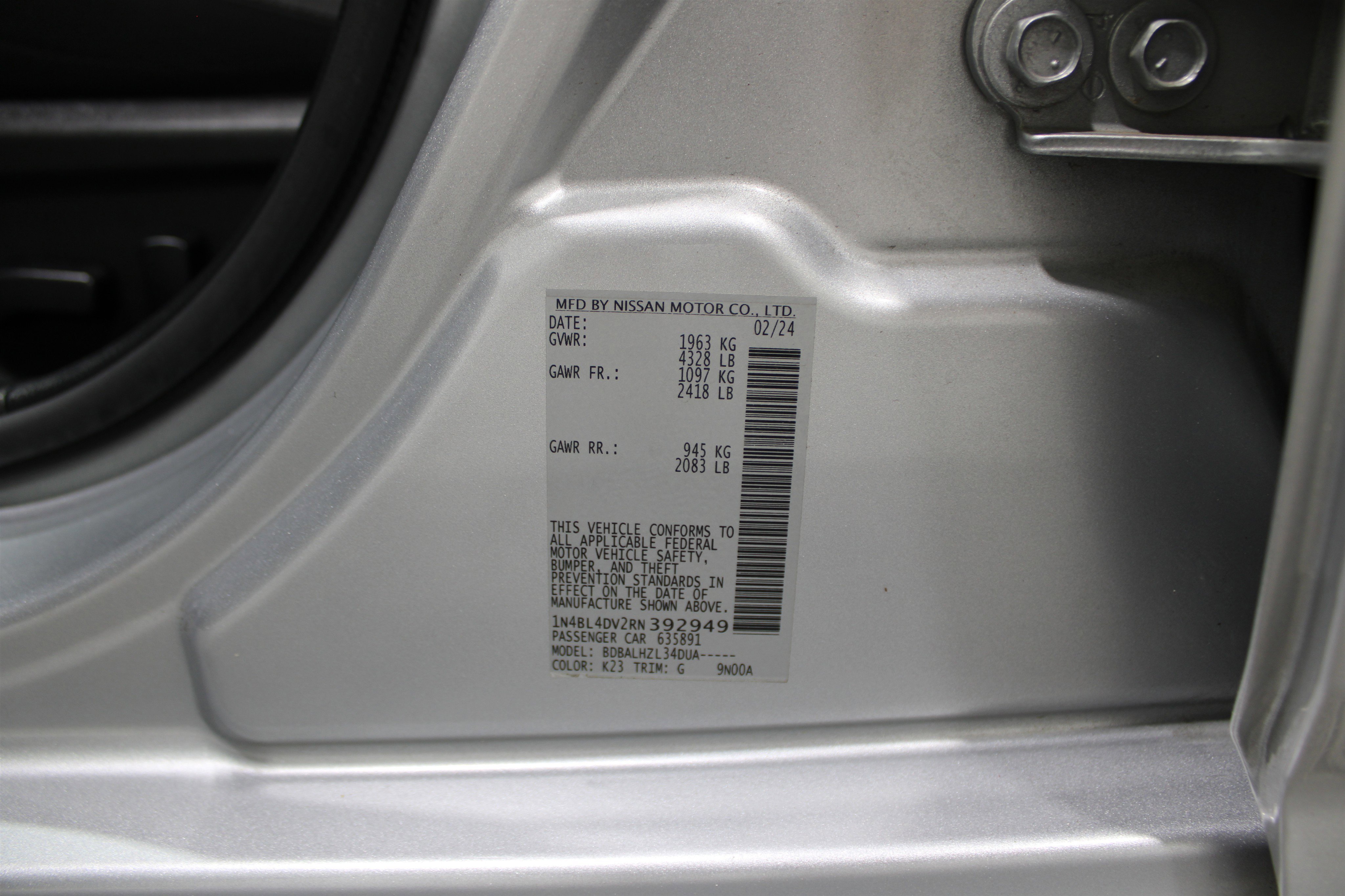 2024 Nissan Altima 2.5 SV photo 24