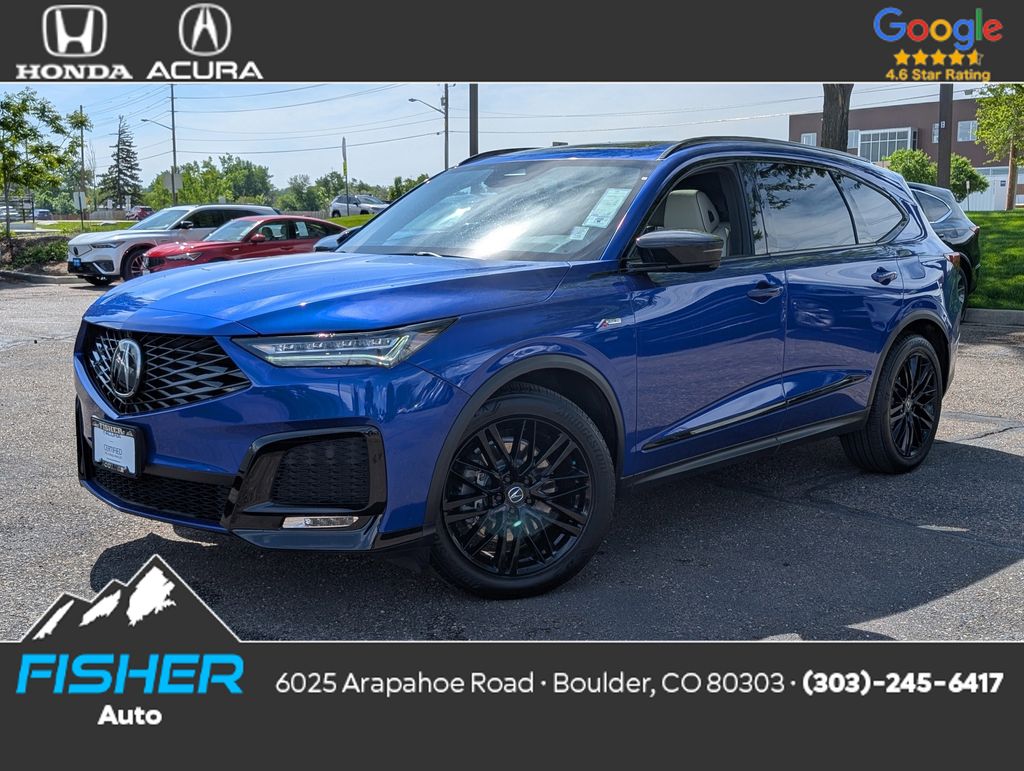 Certified Used 2025 Apex Blue Pearl Acura SH-AWD A-SPEC ADV image 1