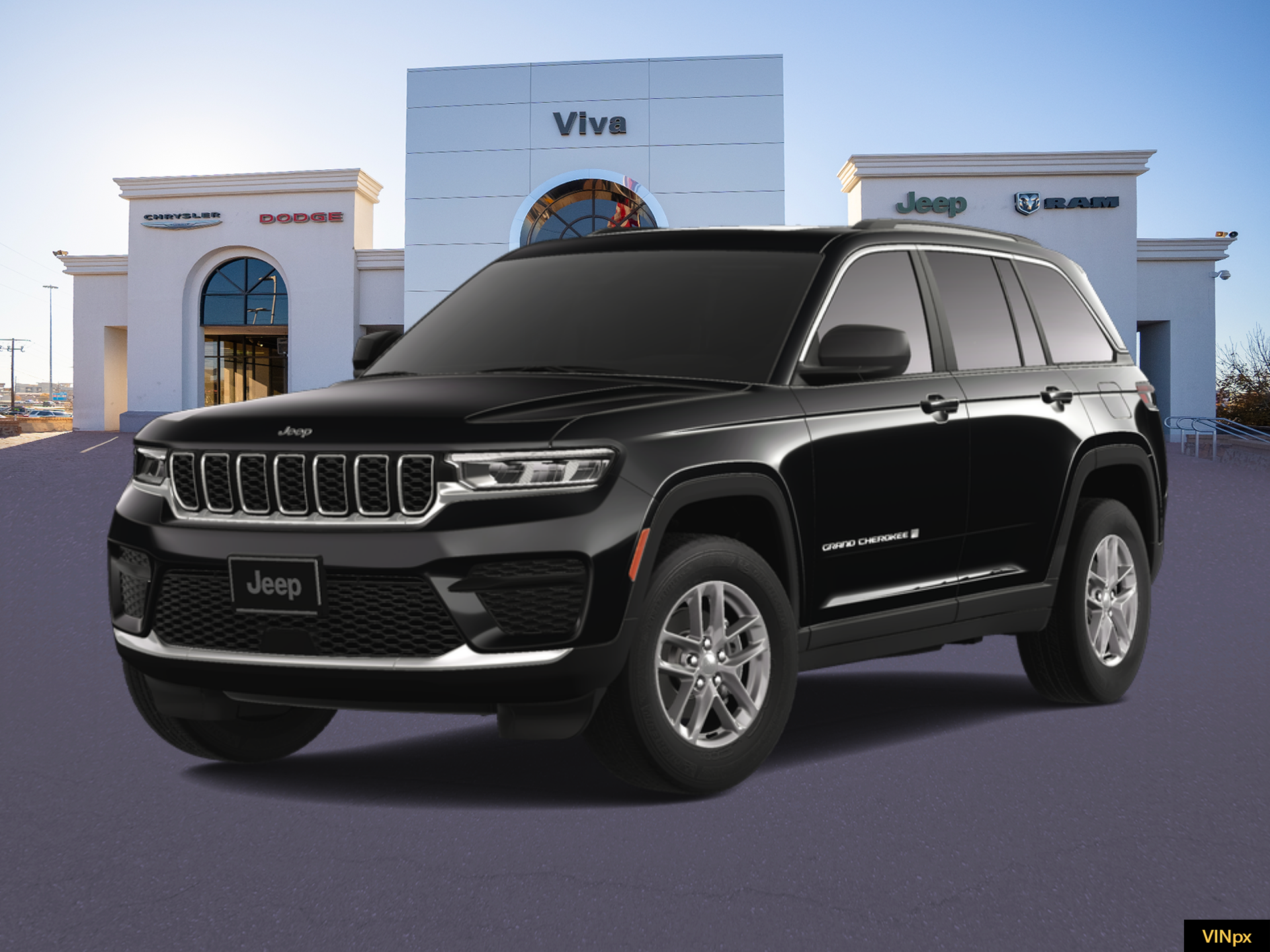 New 2025 Diamond Black Crystal Pearl-Coat Exterior Paint Jeep Laredo X image 1