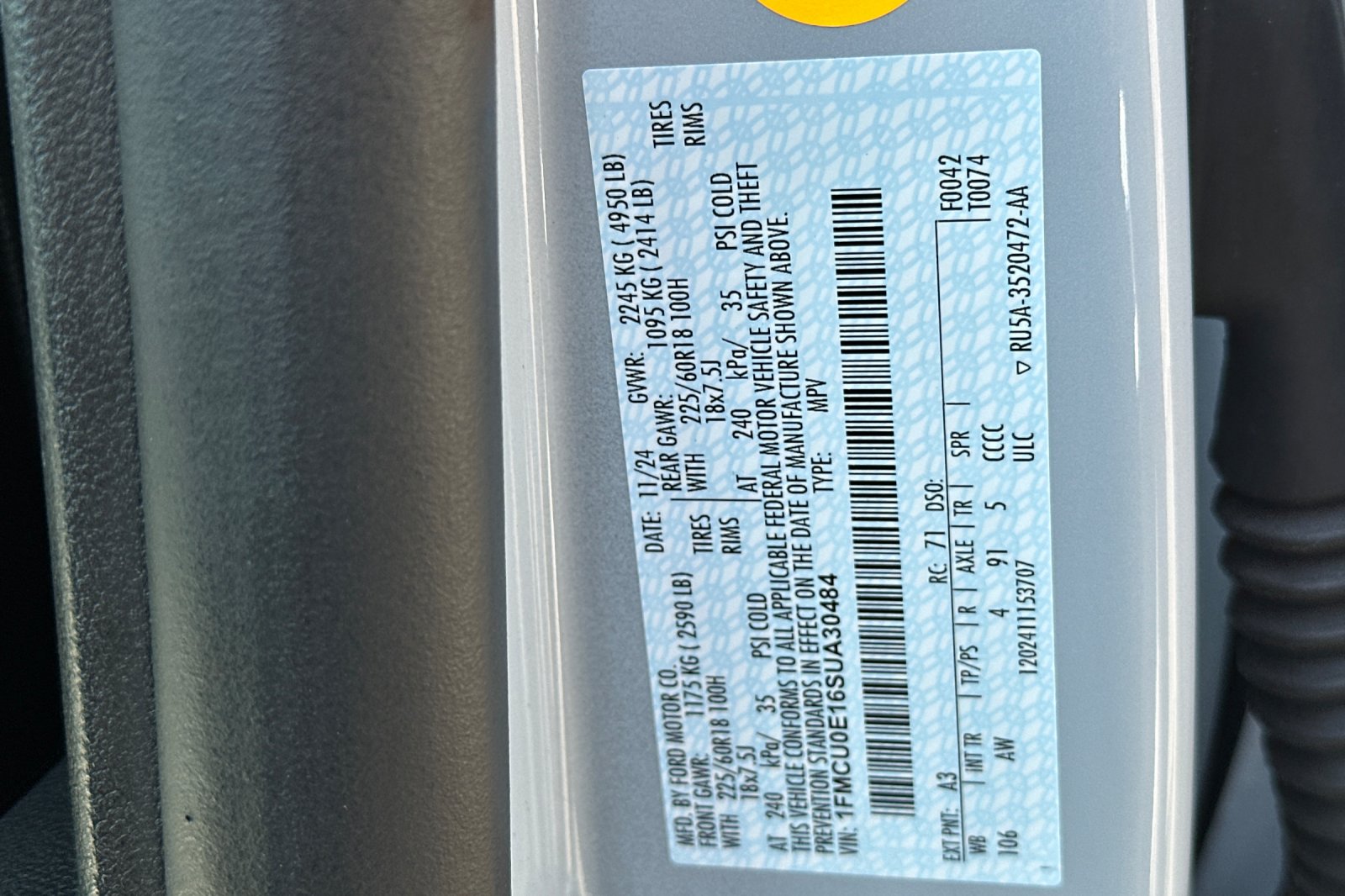 2025 Ford Escape Plug-In Hybrid Base photo 33