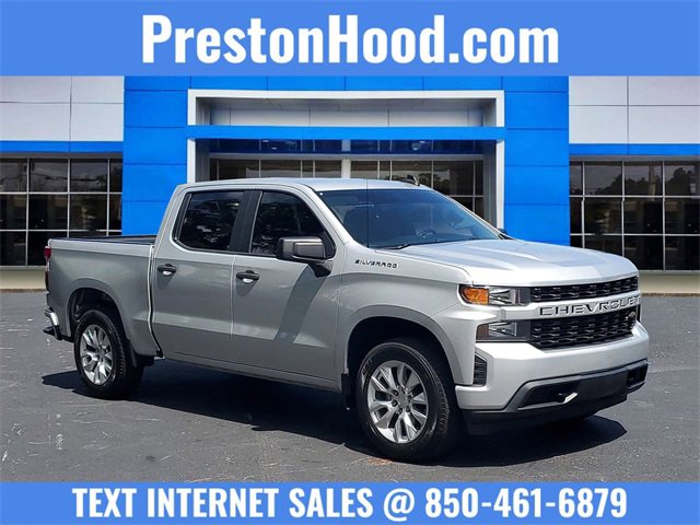 Certified Used 2021 Silver Ice Metallic Chevrolet Custom image 1