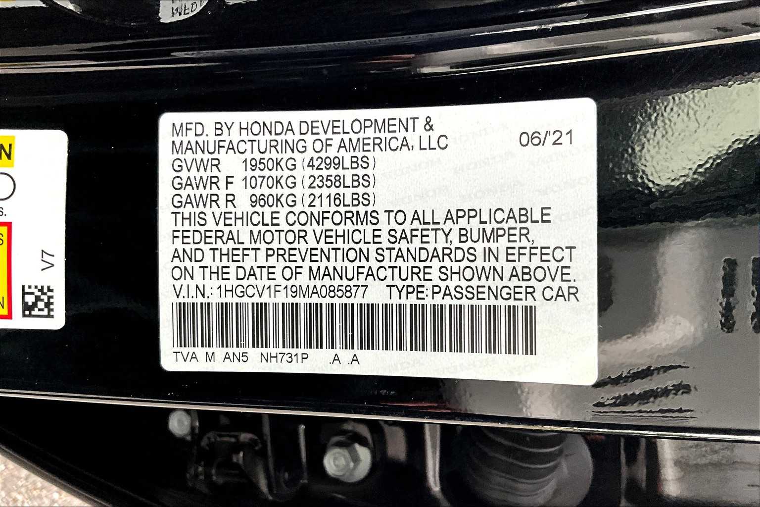 2021 Honda Accord LX photo 34