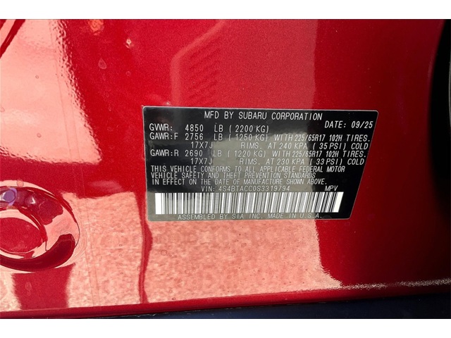 2025 Subaru Outback Premium photo 26