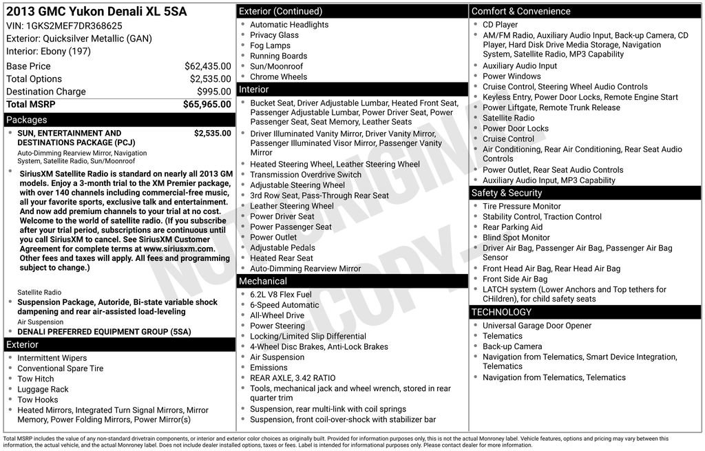 2013 GMC Yukon Denali's photo