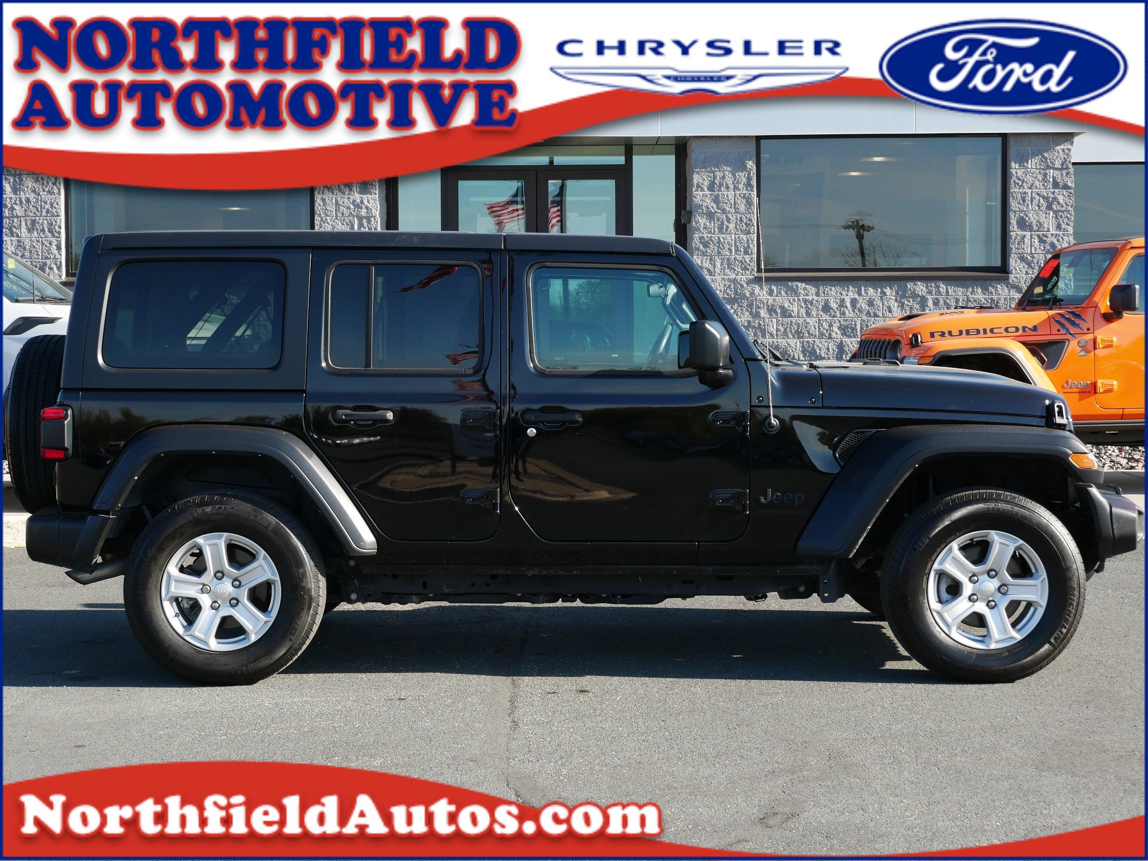 Used 2023 Jeep Wrangler 4-Door Sport S with VIN 1C4HJXDN1PW527678 for sale in Northfield, Minnesota