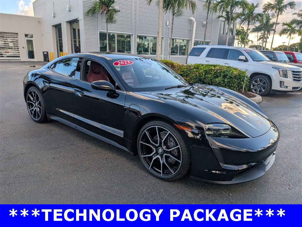 Used 2023 Porsche Taycan Base with VIN WP0AA2Y12PSA16647 for sale in Delray Beach, FL