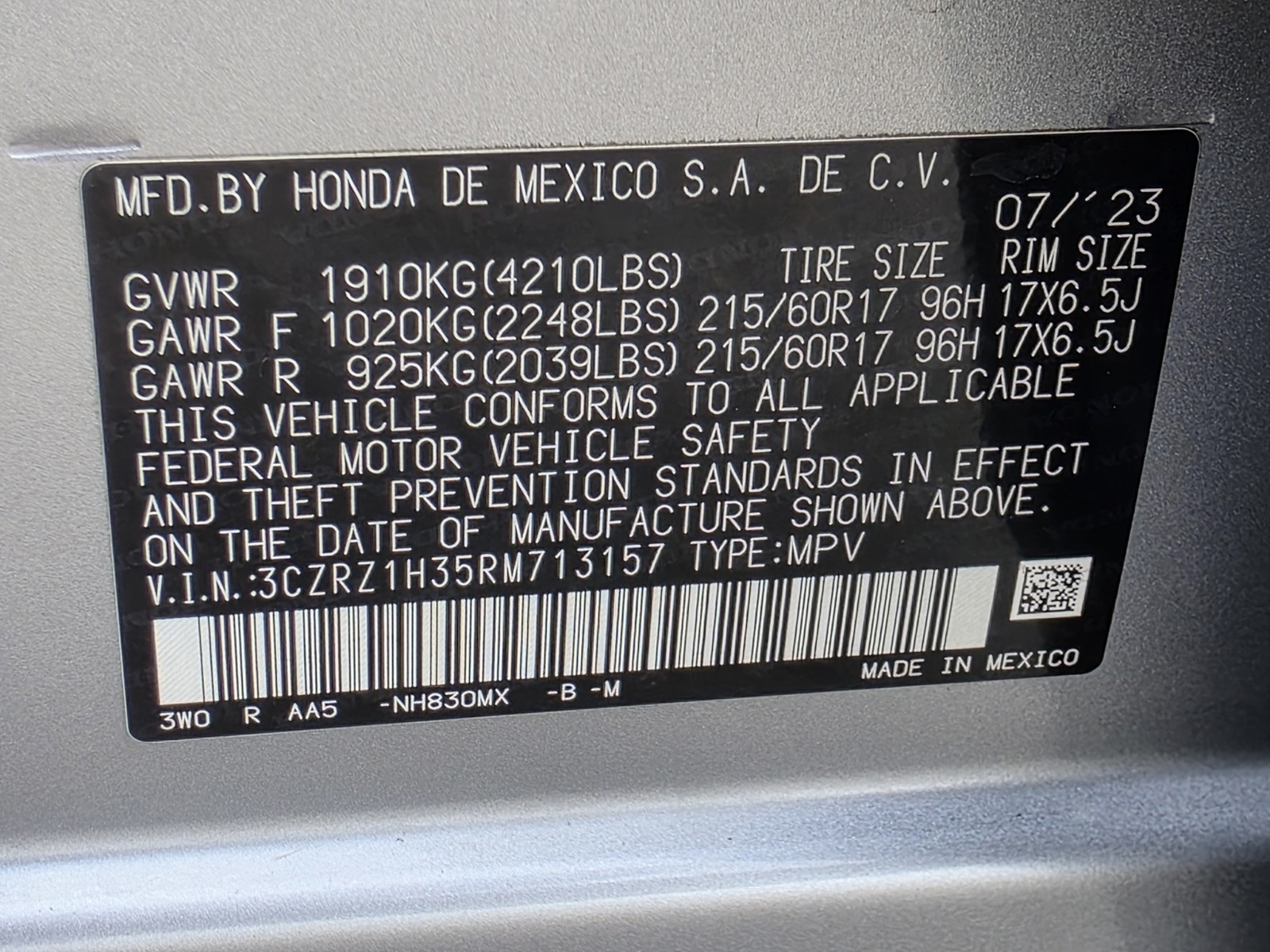 2024 Honda HR-V LX photo 35