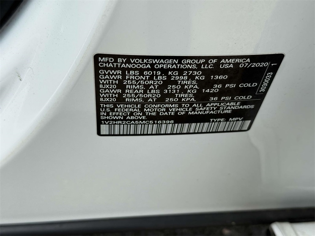 2021 Volkswagen Atlas V6 SE Technology photo 30