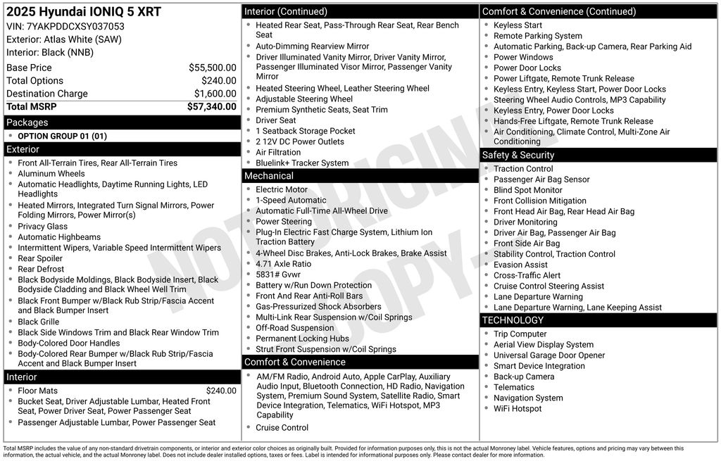 Certified 2025 Hyundai IONIQ 5 XRT with VIN 7YAKPDDCXSY037053 for sale in Highland Park, IL