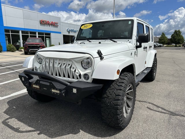Used 2017 Jeep Wrangler Unlimited Sahara with VIN 1C4BJWEG2HL662154 for sale in Kendallville, IN