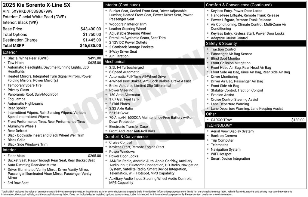 2025 KIA SORENTO - Image 32