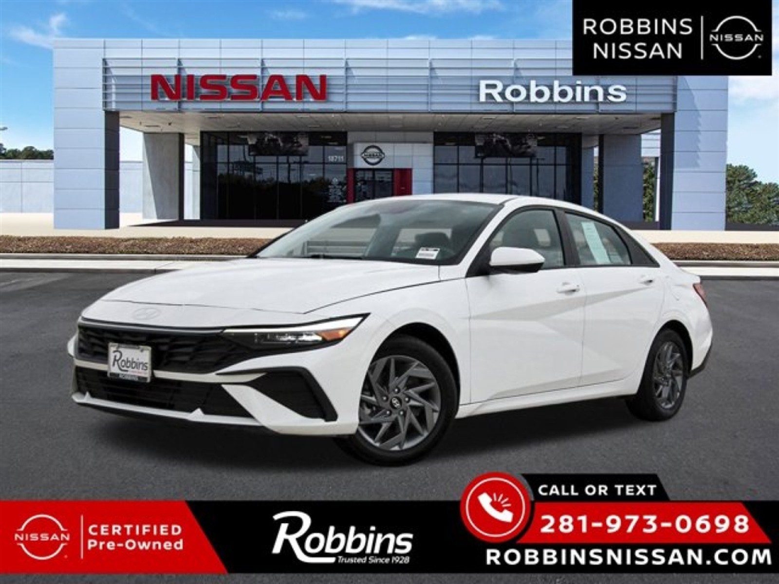 2024 Hyundai Elantra SEL White at Robbins Nissan