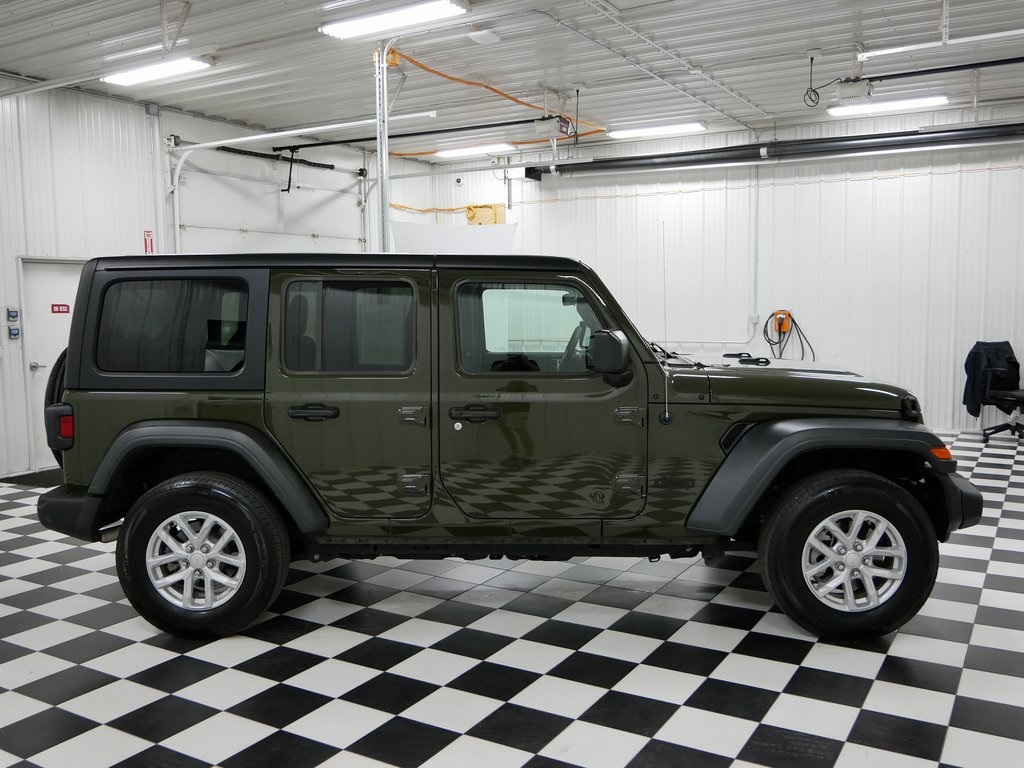 Used 2023 Jeep Wrangler 4-Door Sport S with VIN 1C4HJXDG4PW614704 for sale in Rochester, Minnesota