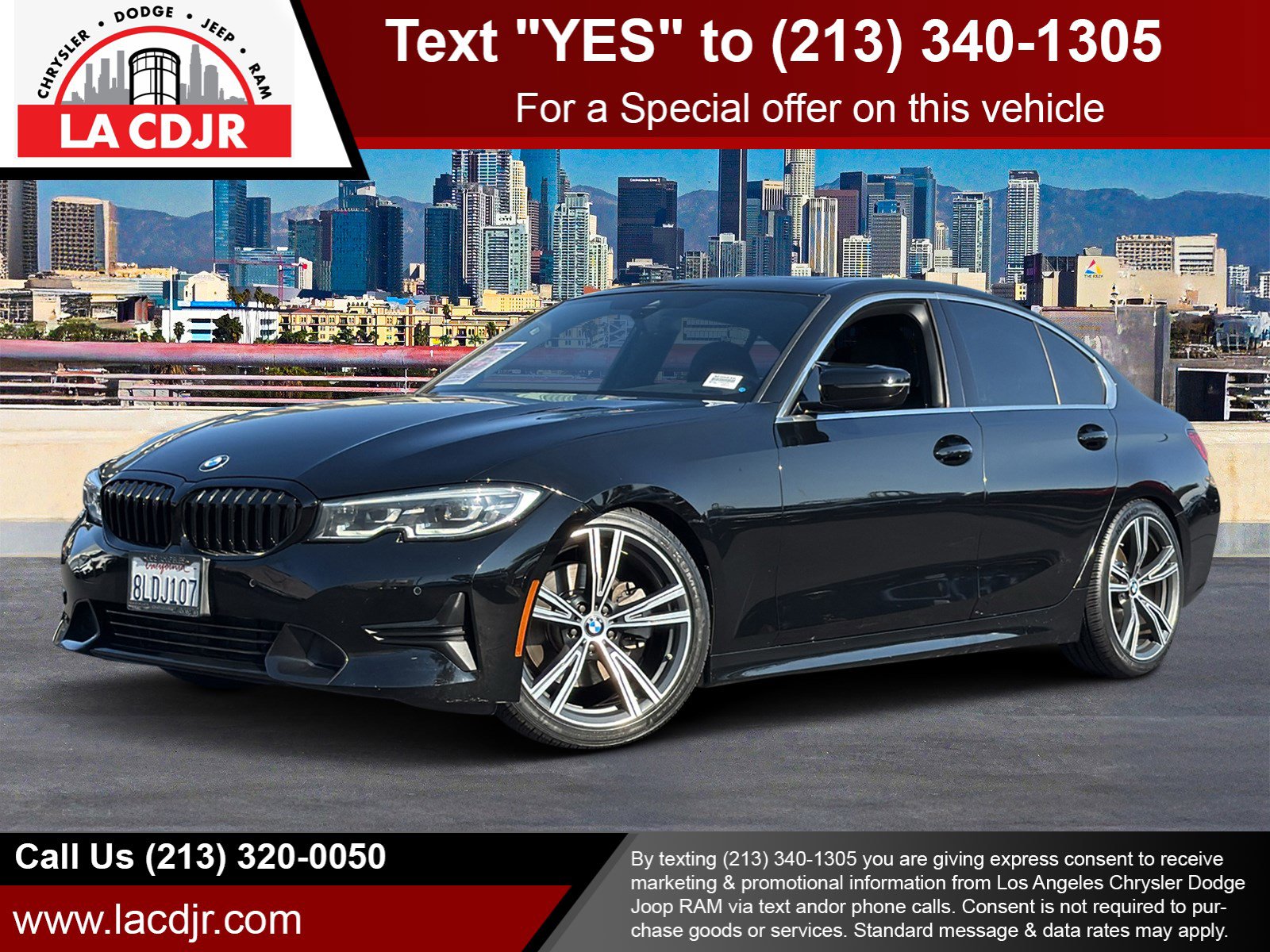 Used 2019 Jet Black BMW 330i image 1