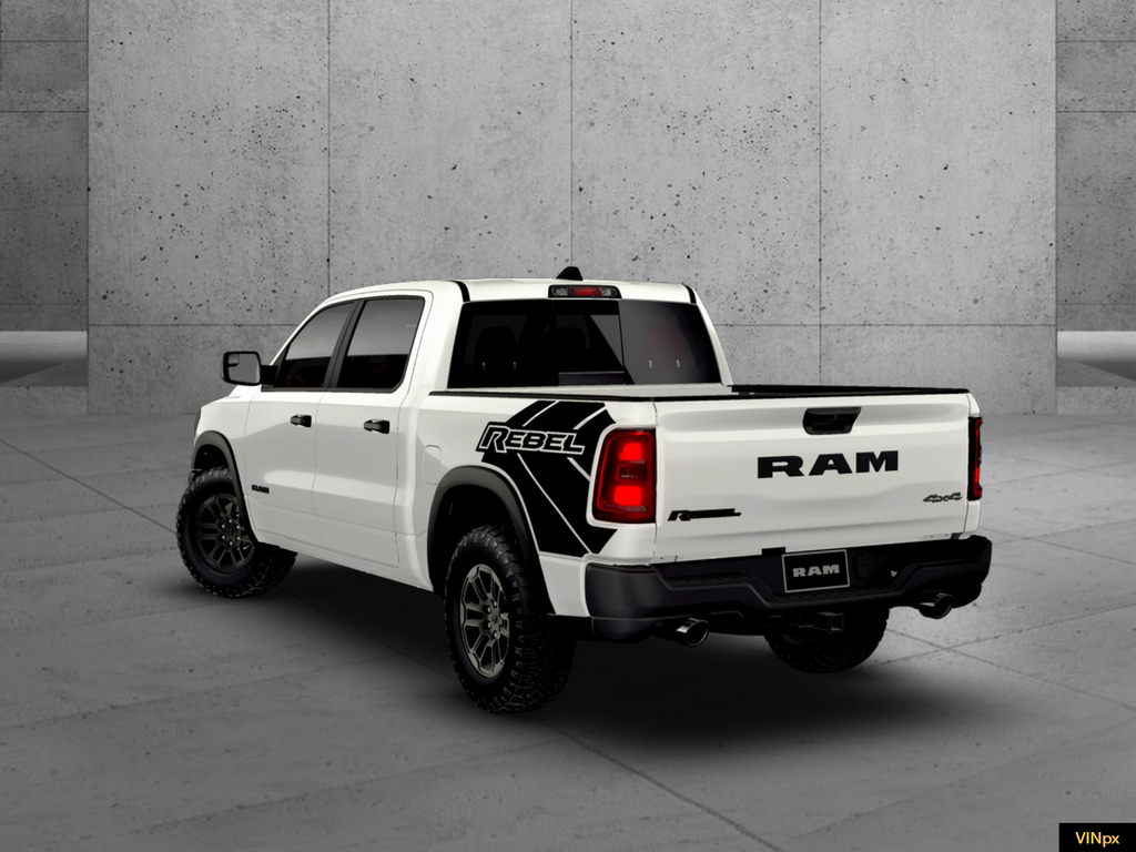 New 2026 Bright White Clear-Coat Exterior Paint RAM Rebel image 3