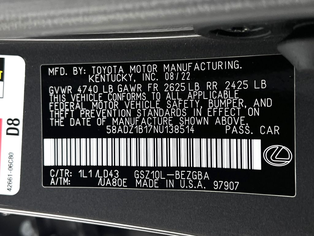 2022 Lexus ES 350 photo 26