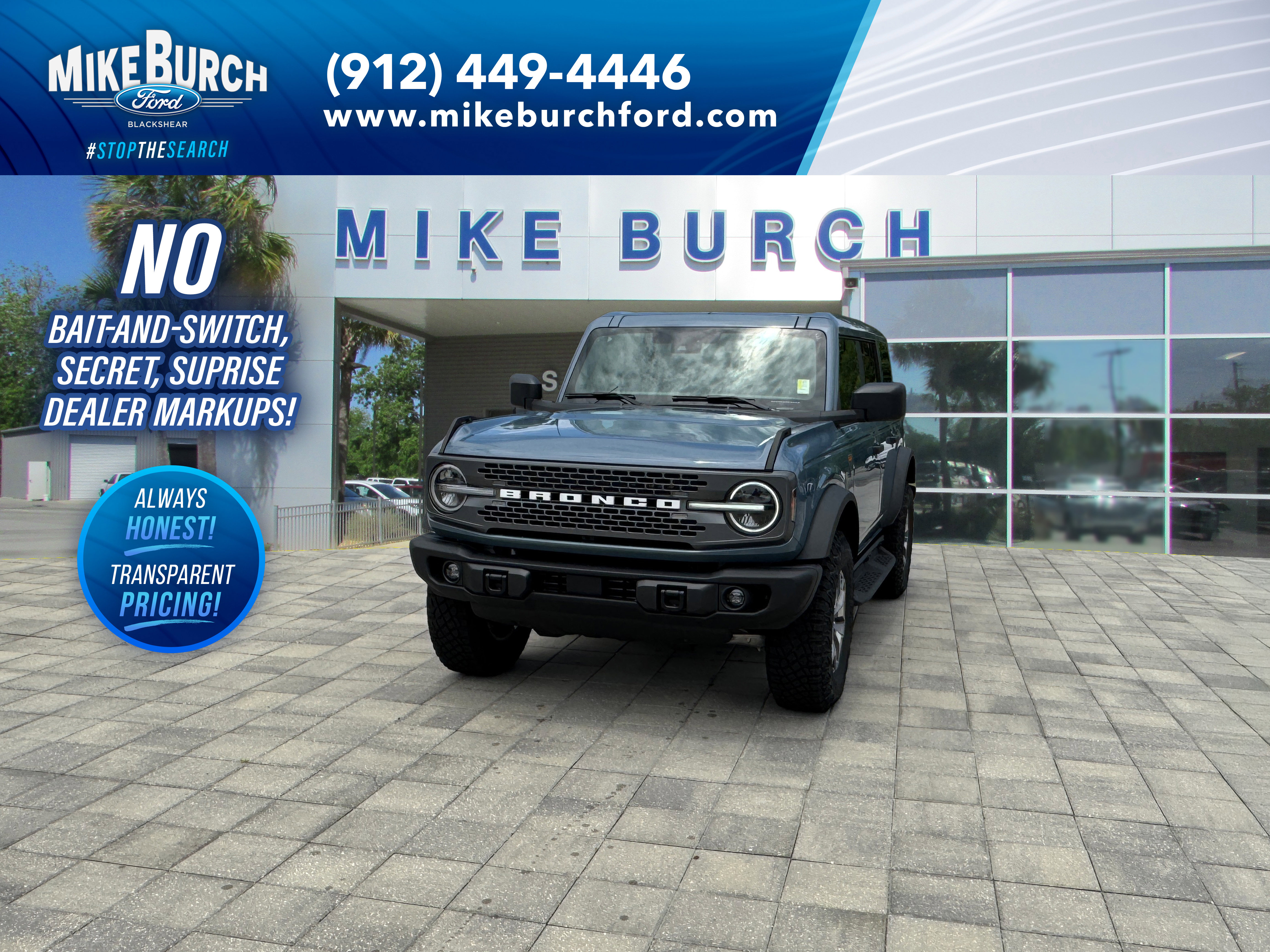 New 2025 Azure Gray Metallic Tri-Coat Ford Badlands® image 1
