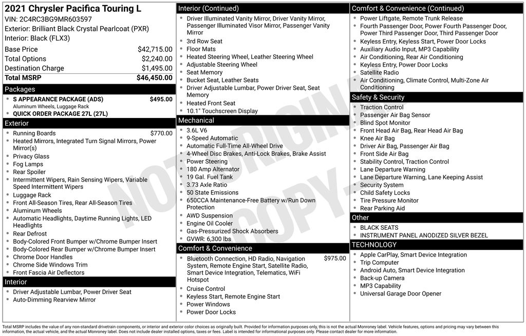 2021 CHRYSLER PACIFICA - Image 27