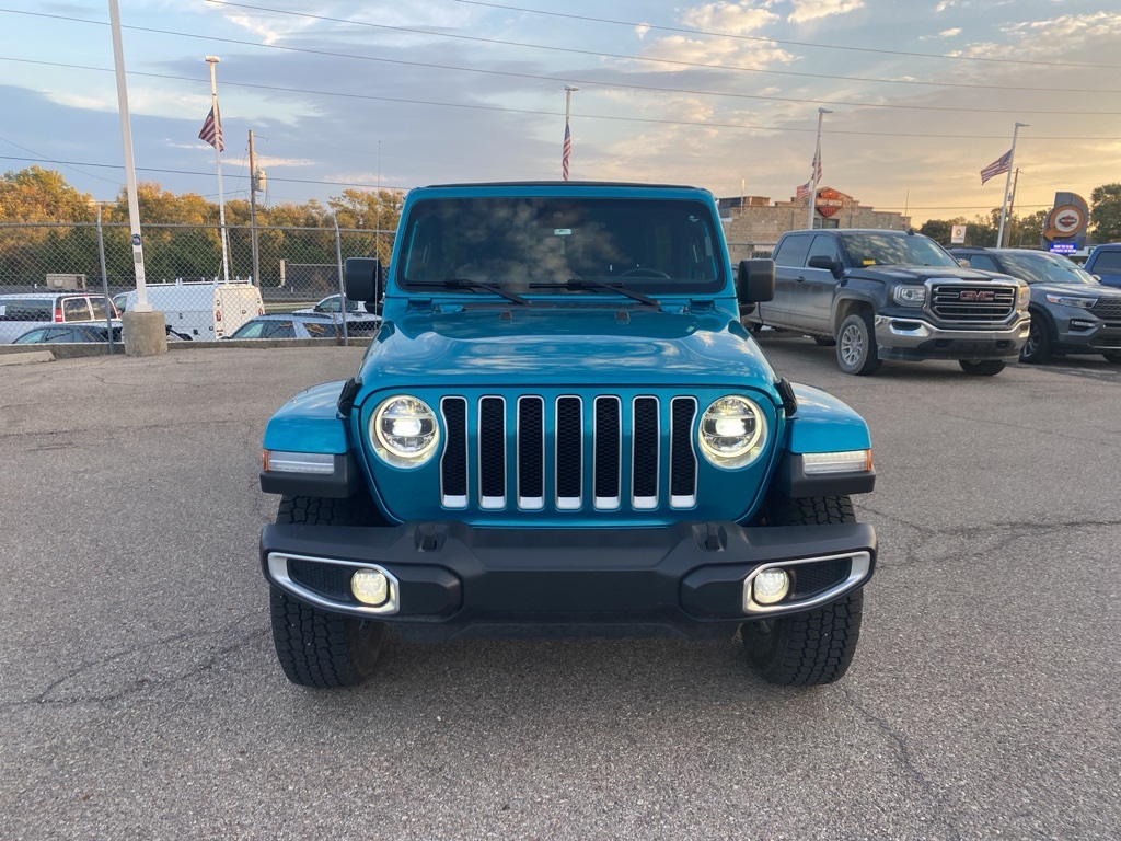 Used 2020 Jeep Wrangler Unlimited Sahara with VIN 1C4HJXEN7LW328191 for sale in Kansas City