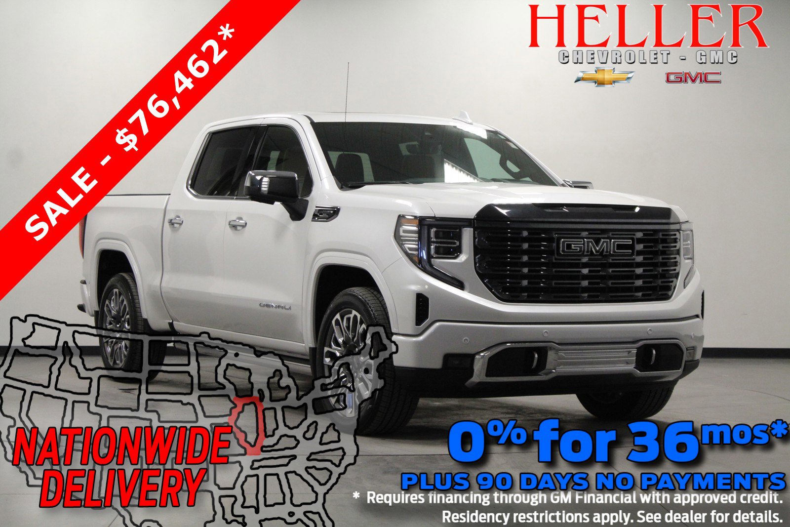 New 2024 White Frost Tricoat GMC Denali Ultimate image 1