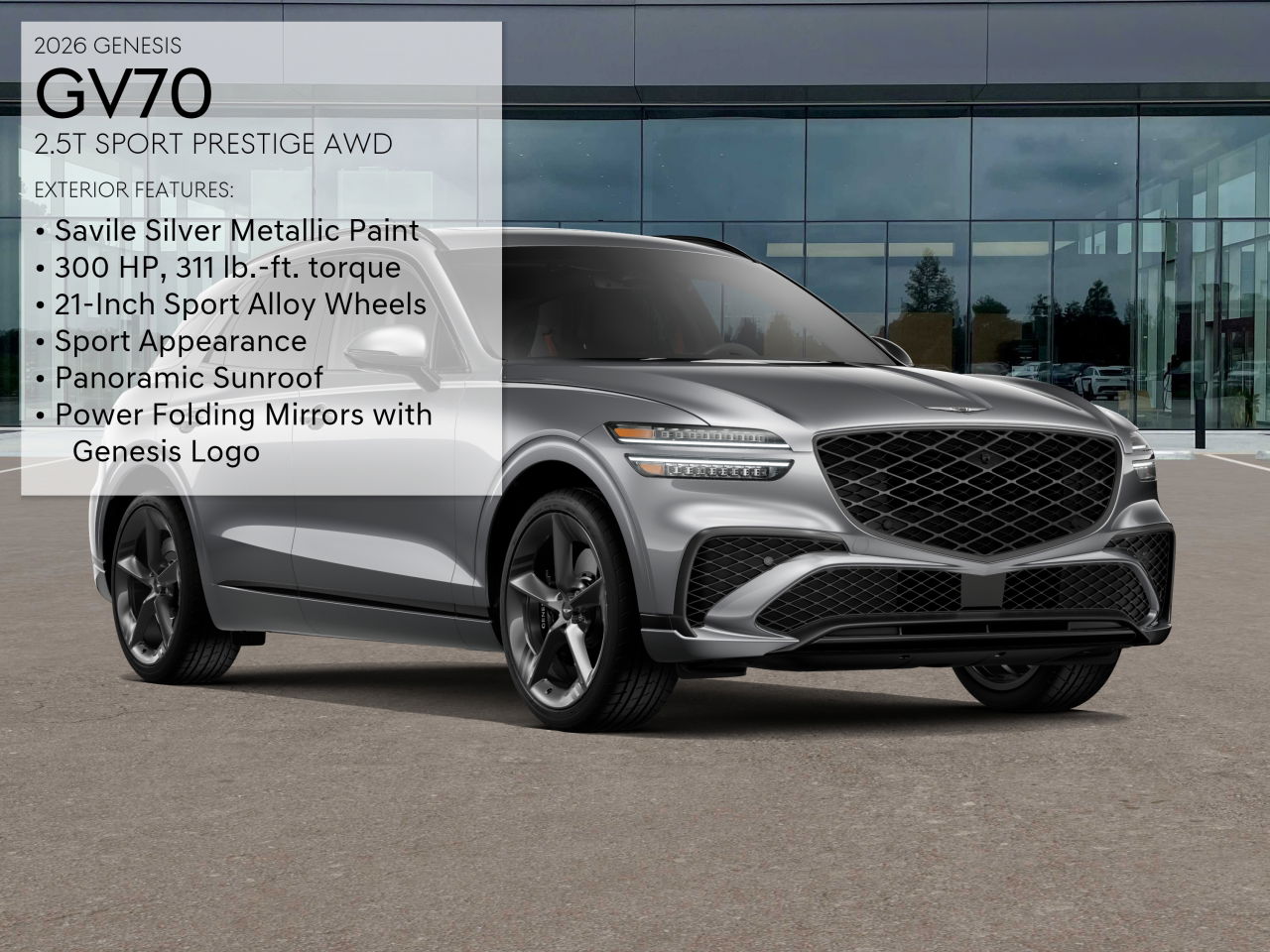 2026 Genesis GV70 2.5T Sport Prestige photo 3