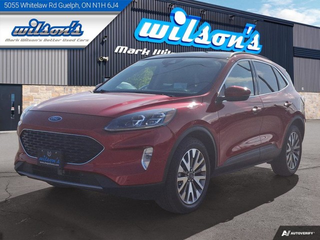 Certified Pre-Owned 2020 Ford Escape Titanium Hybrid AWD | Leather | Sunroof | Nav | Heated Steering + Seats | New Tires | New Brakes |