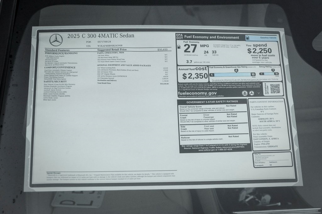 2025 Mercedes Benz C 300 4MATIC photo 22