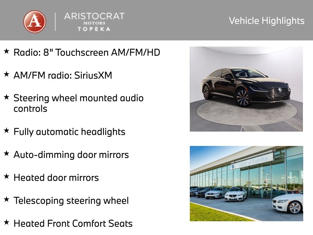 Used 2019 Volkswagen Arteon SE with VIN WVWBR7AN7KE000729 for sale in Kansas City