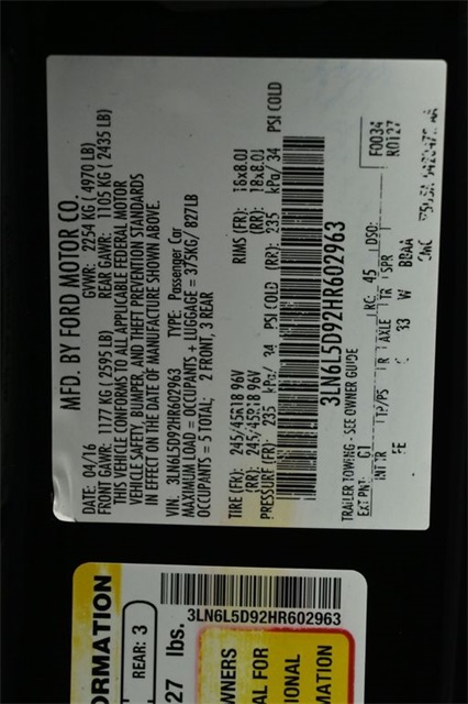 2017 LINCOLN MKZ - Image 36