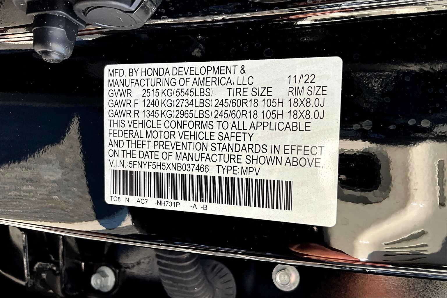 2022 Honda Pilot EX-L photo 30