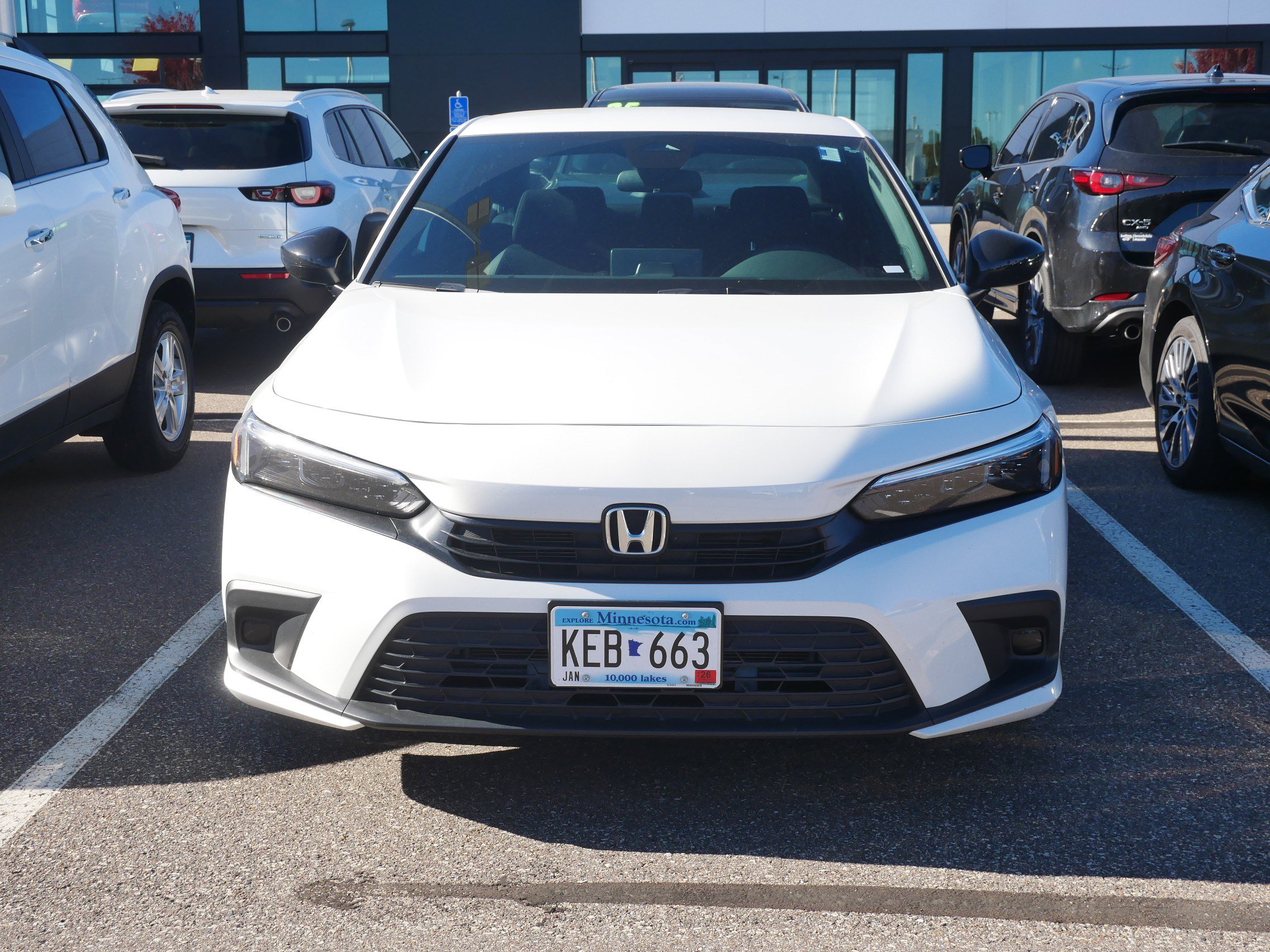 Used 2023 Honda Civic Sport with VIN 2HGFE2F5XPH518490 for sale in Brooklyn Center, Minnesota