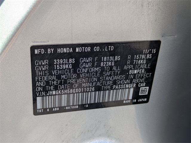 2016 Honda Fit LX photo 28