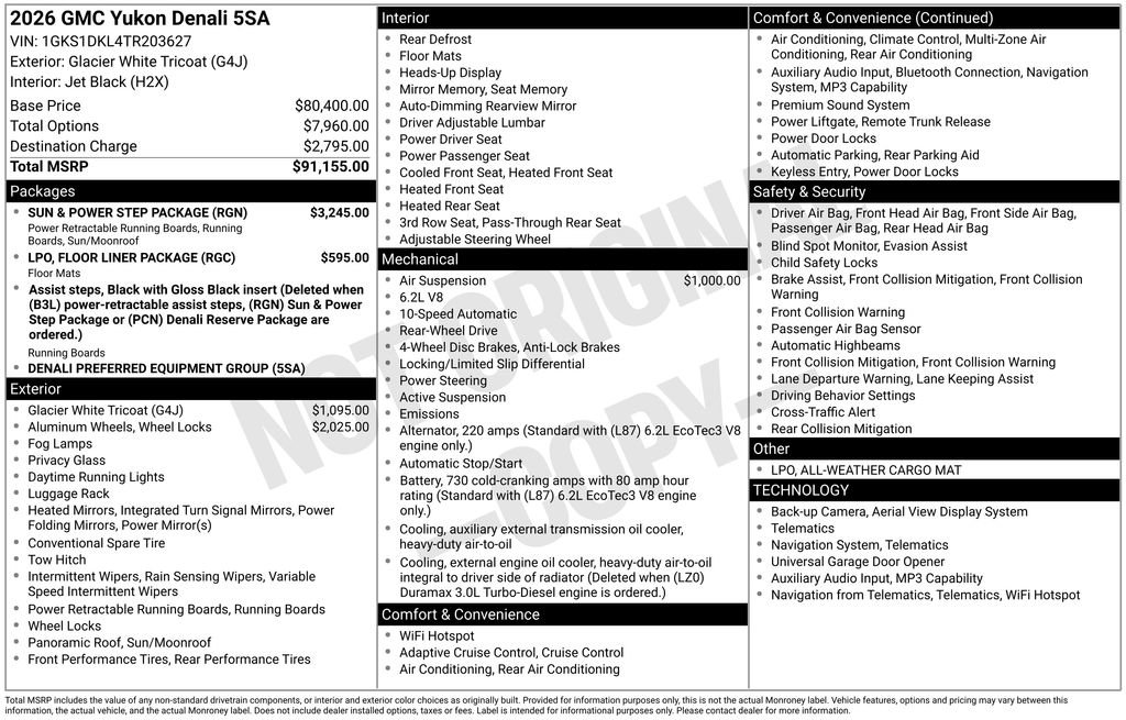 2026 GMC Yukon Denali's photo