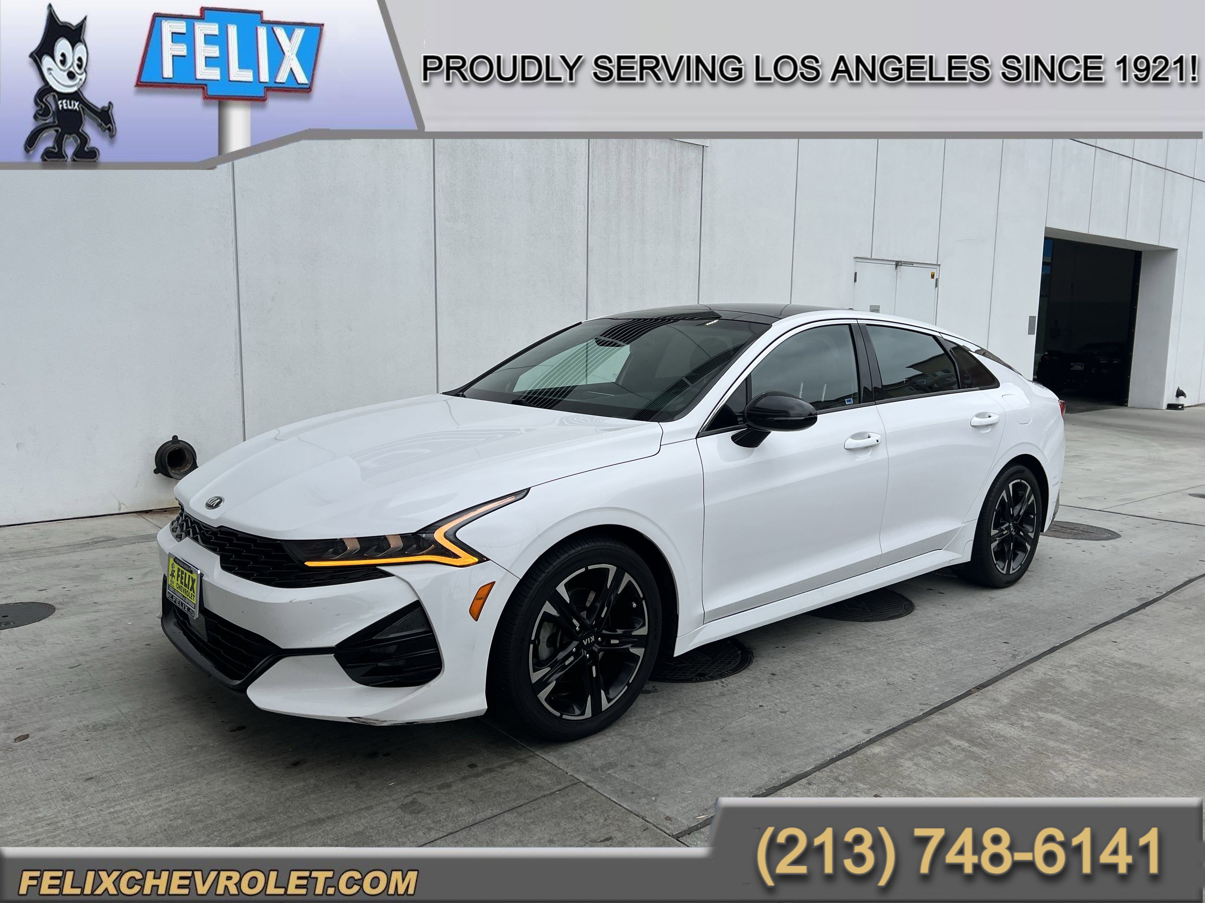 Used 2021 Glacial White Pearl Kia GT-Line image 1
