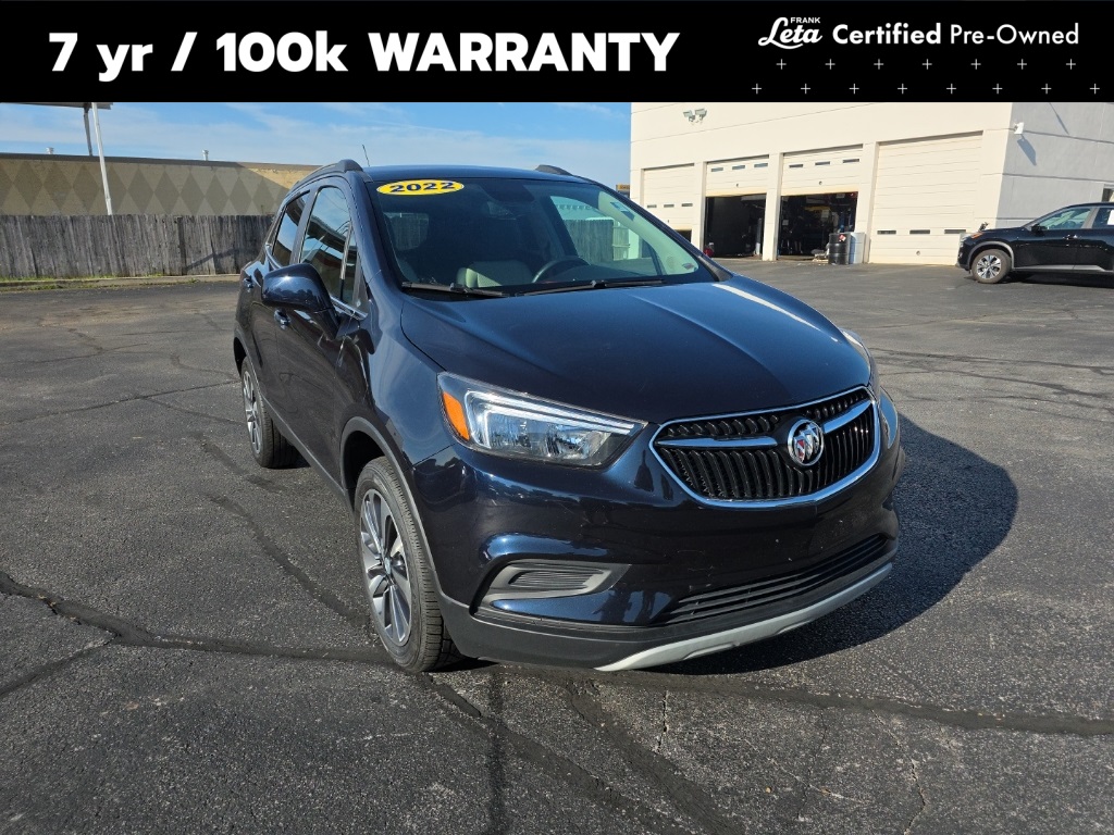 Used 2022 Dark Moon Blue Metallic Buick Preferred image 1