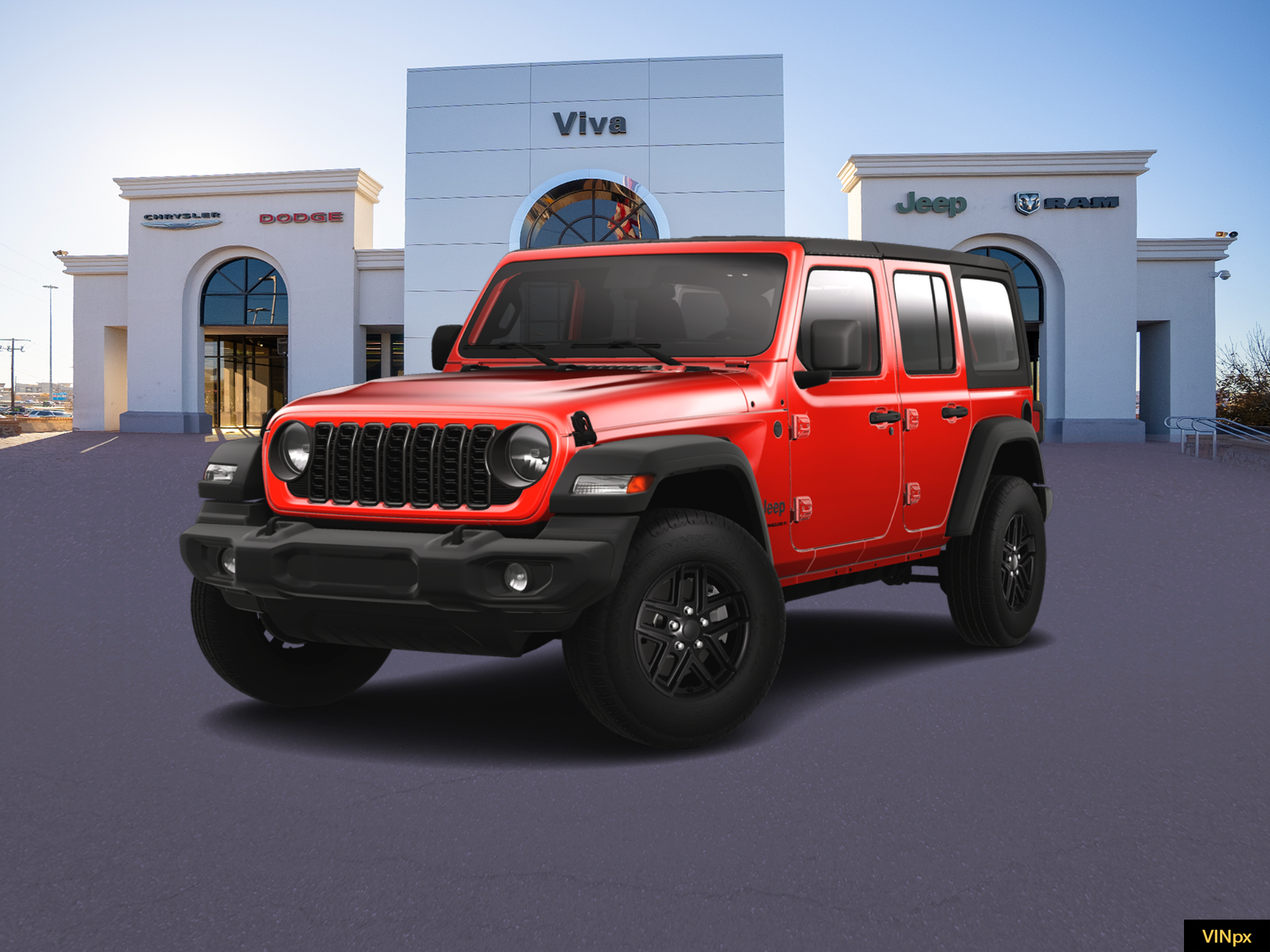 New 2025 Firecracker Red Clear-Coat Exterior Paint Jeep Sport S image 1