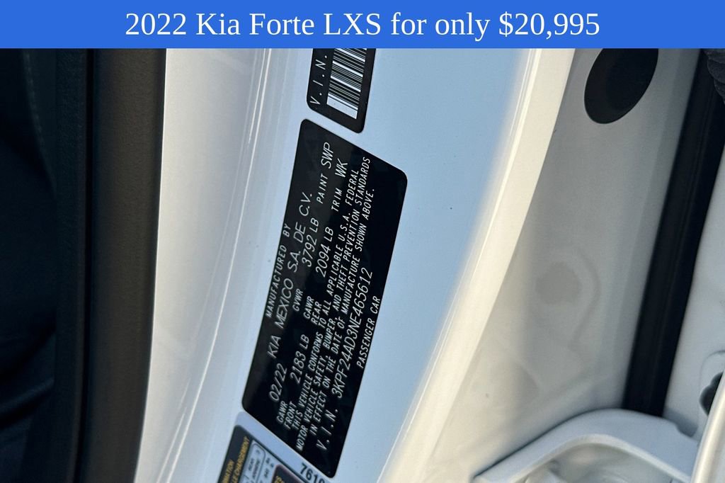 2022 Kia Forte FE LXS photo 23