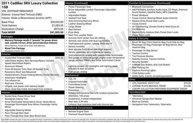 2011 Cadillac SRX Luxury Collection's photo