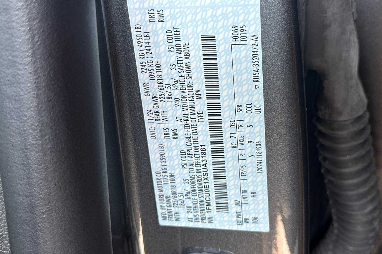 2025 Ford Escape Plug-In Hybrid Base photo 32