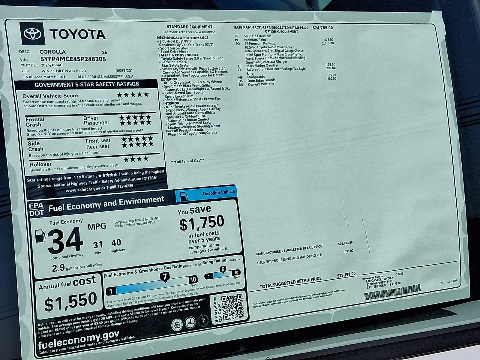 2025 Toyota Corolla SE photo 7