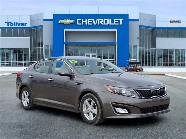 Used 2015 Kia Optima LX with VIN 5XXGM4A79FG406260 for sale in McAlester, OK