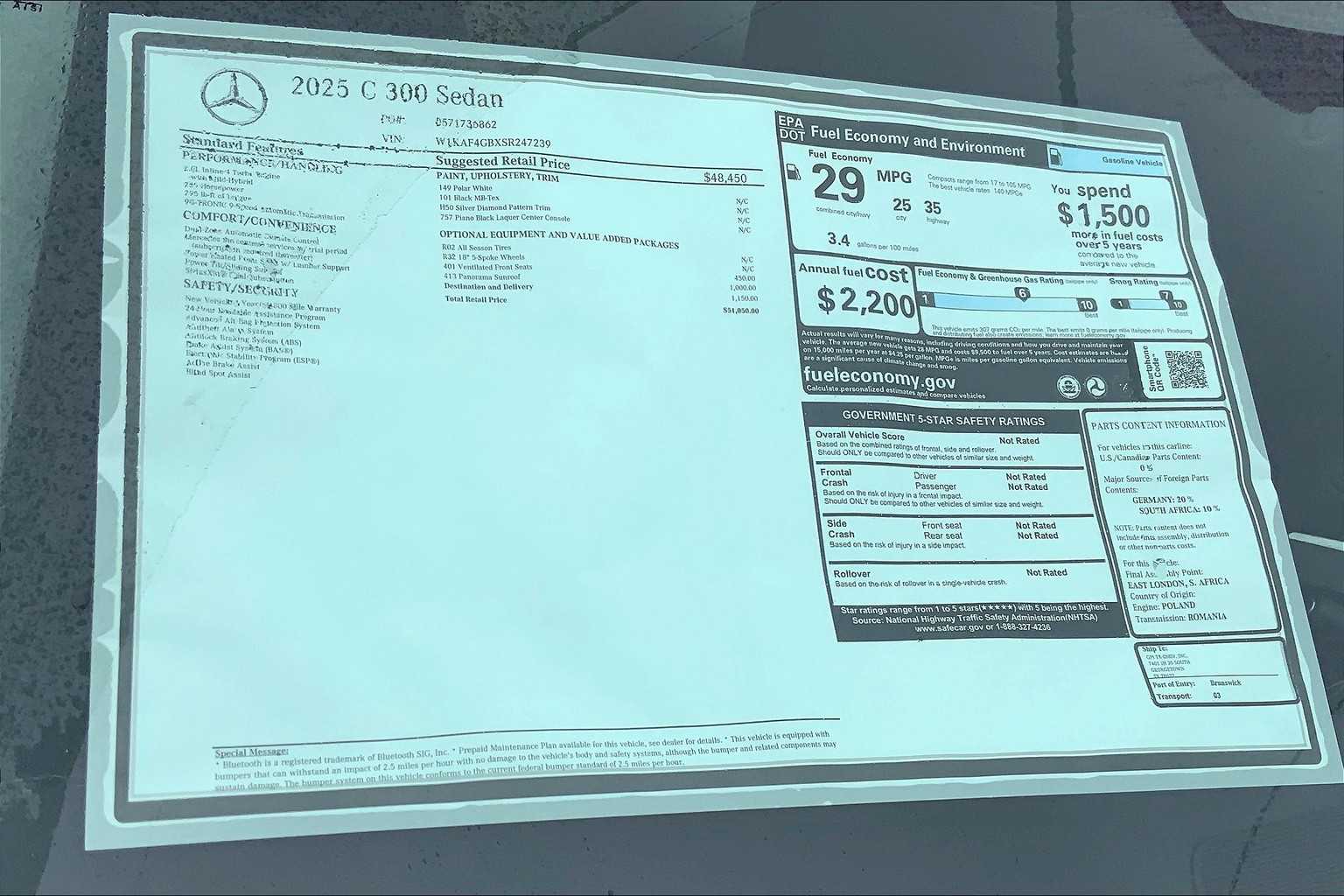 2025 Mercedes Benz C 300 photo 18