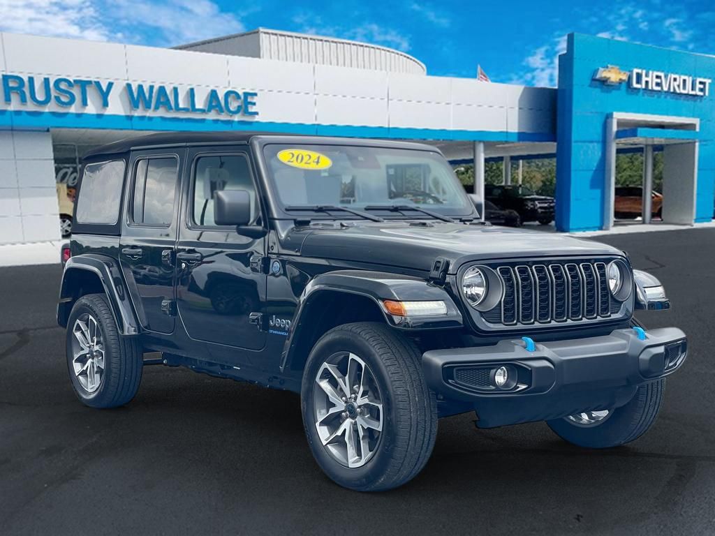 Used 2024 Black Clearcoat Jeep Sport S image 1