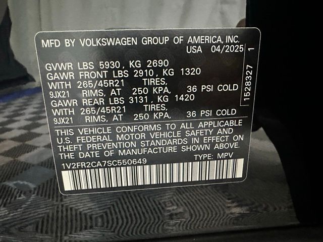 2025 Volkswagen Atlas SEL Premium R-Line photo 38
